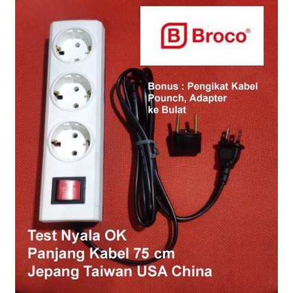 Terlaris Travel Stop Kontak Colokan Listrik Plug Steker Jepang Japan Taiwan 3