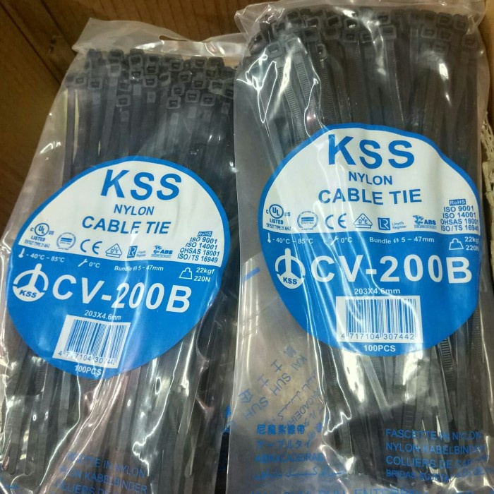 

Terlaris Kabel Ties Kss Cv-200B Ties 200 X 4.8 Mm Per Pack