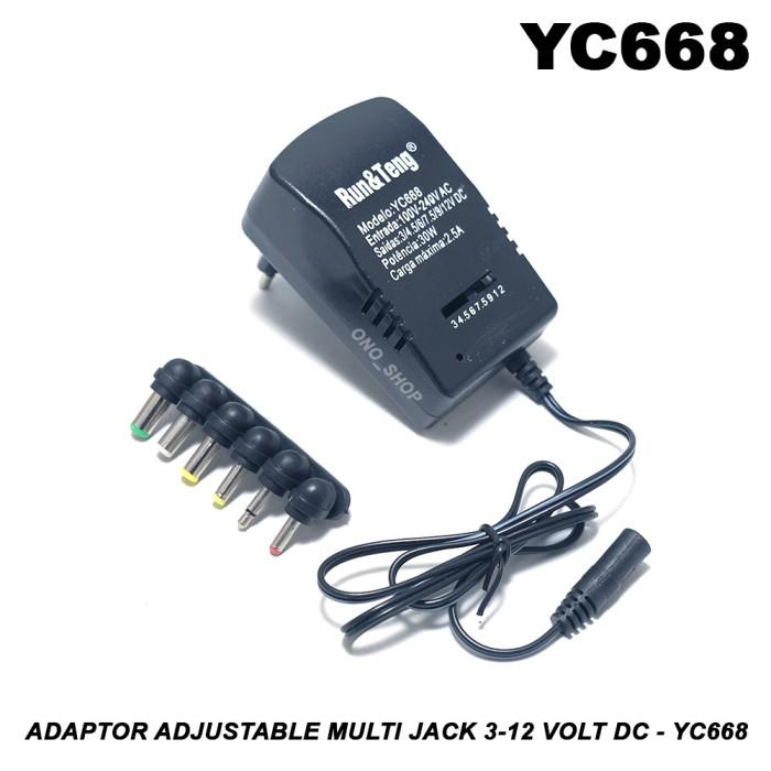 Adaptor Adjustable Multi Jack 3-12 Volt DC - YC668