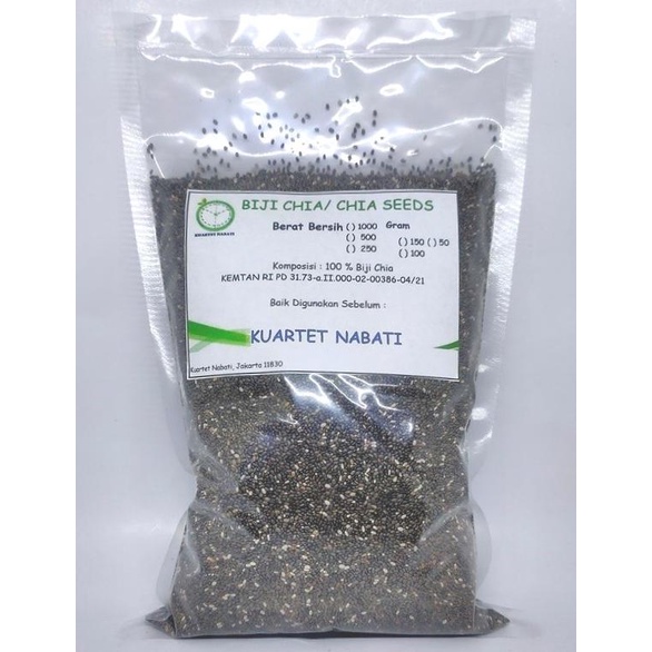 

TERBARU 1000GR ORGANIC BLACK CHIA SEEDS / ORGANIC CHIA SEED MEXICO - USDA
