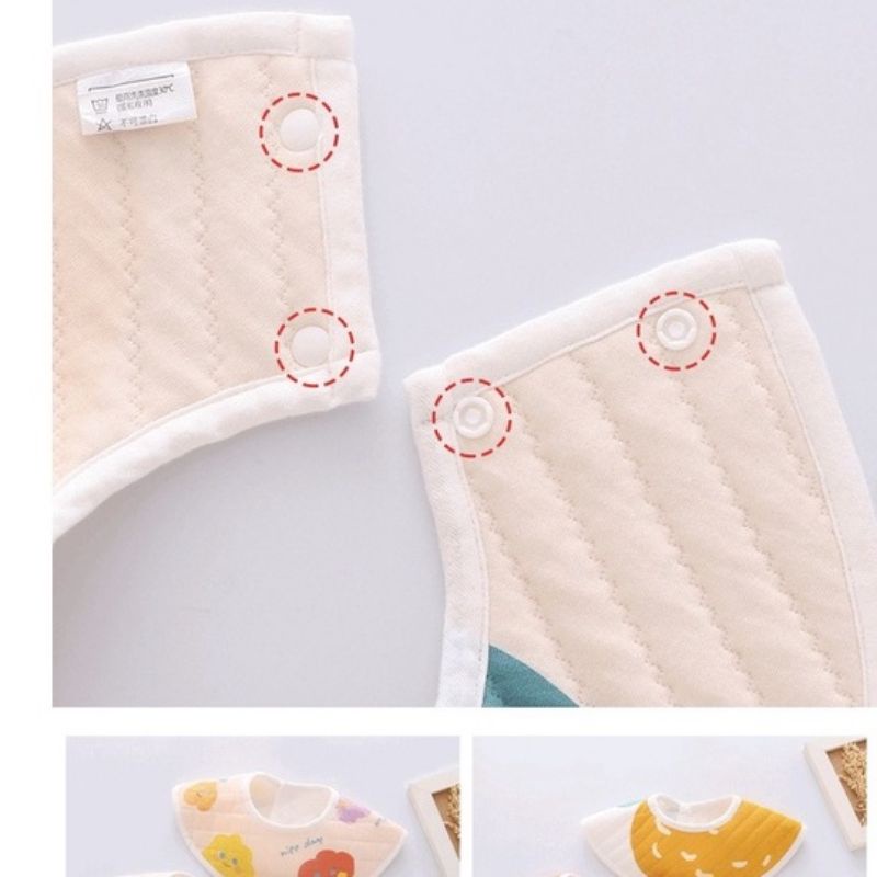 Isi 3pcs Baby Round Bib / 360 Bib Slabber Tatakan Iler Anak Bayi / Celemek