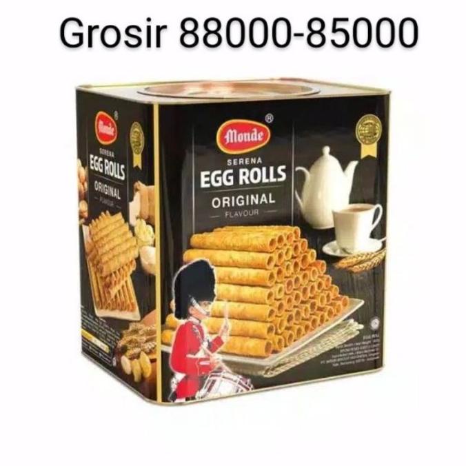 

KUE KALENG ORI BISKUIT KALENG KUE KALENG MONDE SERENA EGG ROLL ORIGINAL 600 GR EL09I09A82L