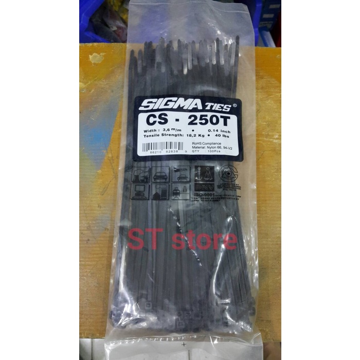

Terlaris Cord Kabel Ties / Cable Ties Sigma 25Cm Hitam
