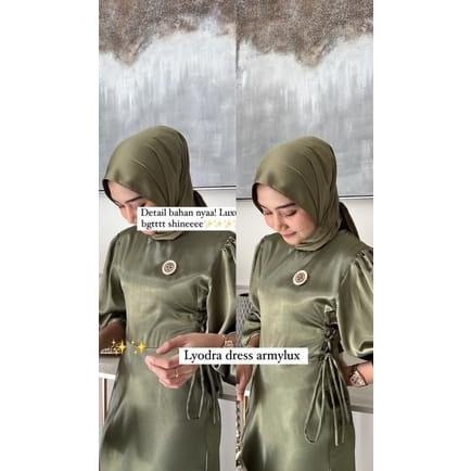 TERLARIS KONDANGAN OUTFIT  Lyodra Dress Silk Premium Wudhu Friendly Dress Kondangan Mewah Baju Wanit