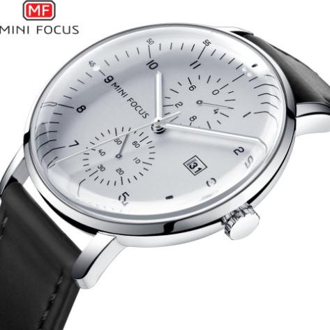 Mini Focus Jam Tangan Pria Classic Casual Tali Kulit 0052