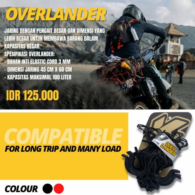 JARING KAMBING GUNUNG OVERLANDER JARING MOTOR PREMIUM JARING HELM TAS