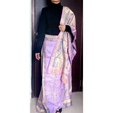 Rok songket Palembang + selendang Preloved