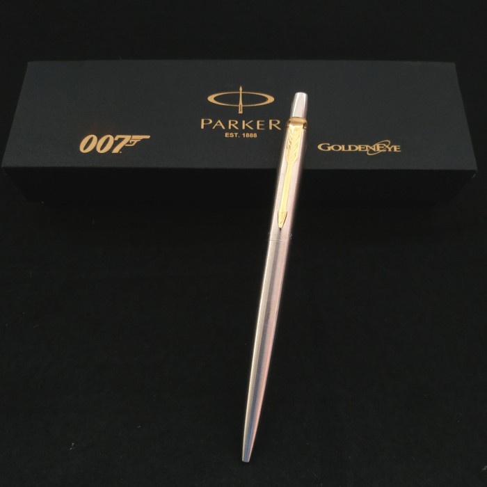 

original pulpen Parker jotter James Bond full stainless gratis Grafir