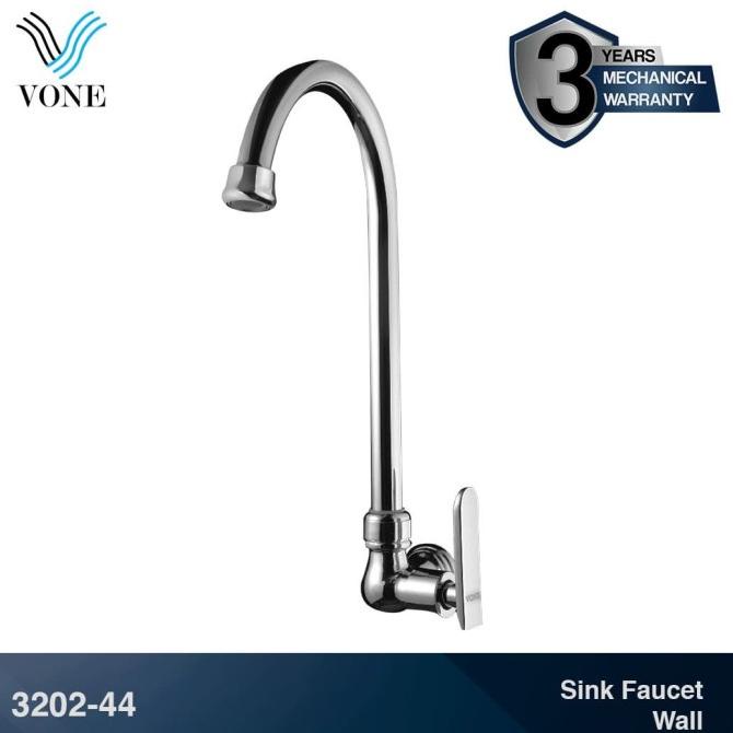 VONE 3202-44 Keran Kran Air Angsa Cuci Piring Dinding Tembok Chrome