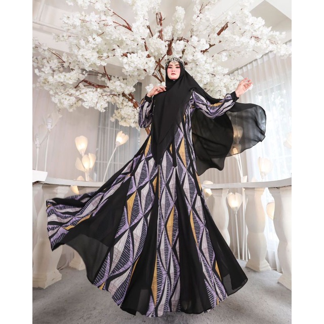 gamis Annisa syar'i by ASM | SET GAMIS MEWAH | CERUTY BABYDOLL ORI | Gamis premium | gamis lebaran