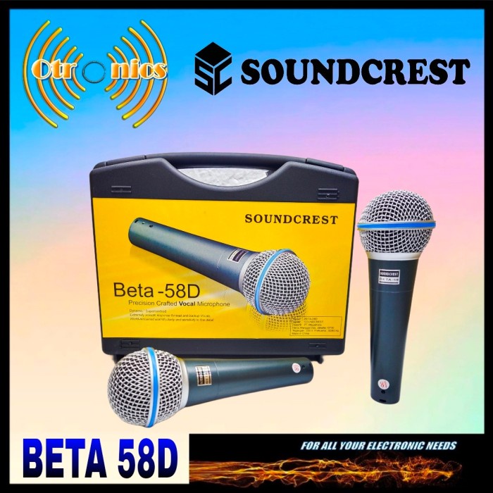 NEW Promo MICROPHONE KABEL / MIC KABEL SOUNDCREST BETA-58D (2 MIC)KOPER ORIGINAL - BETA 58D