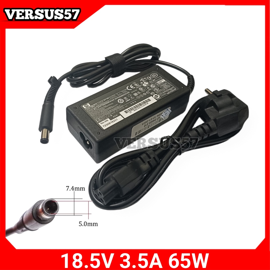 Adaptor Charger Laptop HP Pavilion DV3t DV4t DV6t DV7t Dv3500 Dv3500t Dv3510nr 18.5V 3.5A 65W