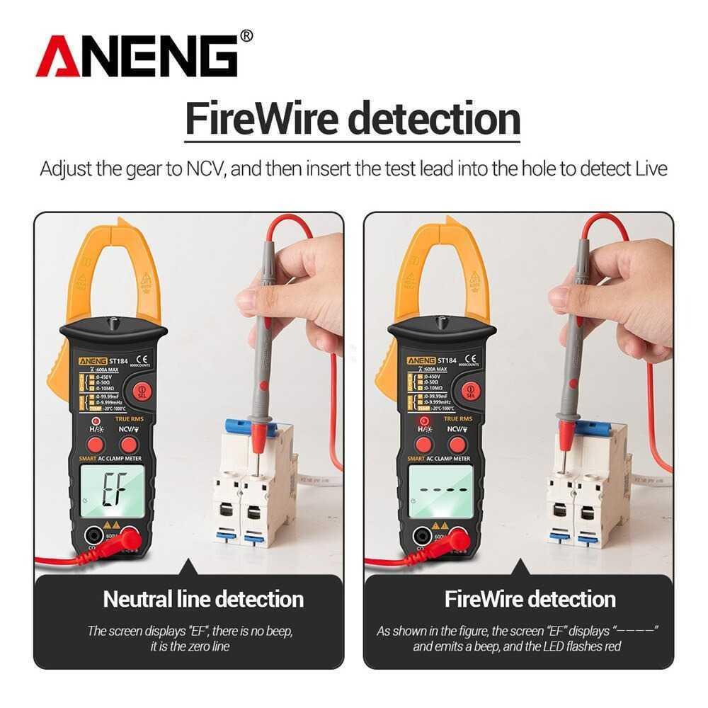 Taffware ANENG Digital Multimeter Voltage Tester Clamp T184