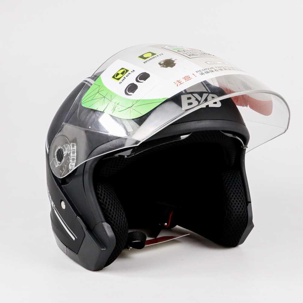 BYB Helm Motor Half Face Double Visor Helmet XL YB-730 Helm Cross Helm Custom Helm Dewasa Helm Keren Helm Motor Cross Helm Keren Cowo Helm Custom Classic Helm Keren Pria Helm Trail Anak Helm Sni Dewasa Helm Double Visor Helm Cross Anak Helm Pororo Anak He