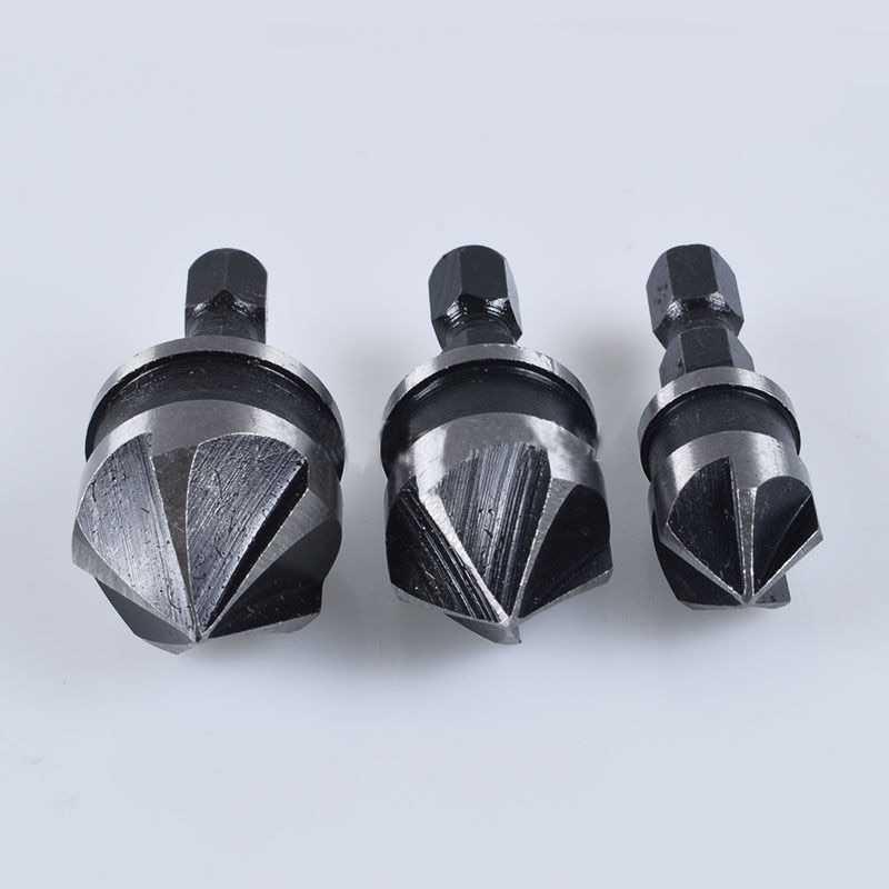 Taffware Mata Bor Drill Bit Countersink Carbon Steel 12 16 19mm 3 PCS