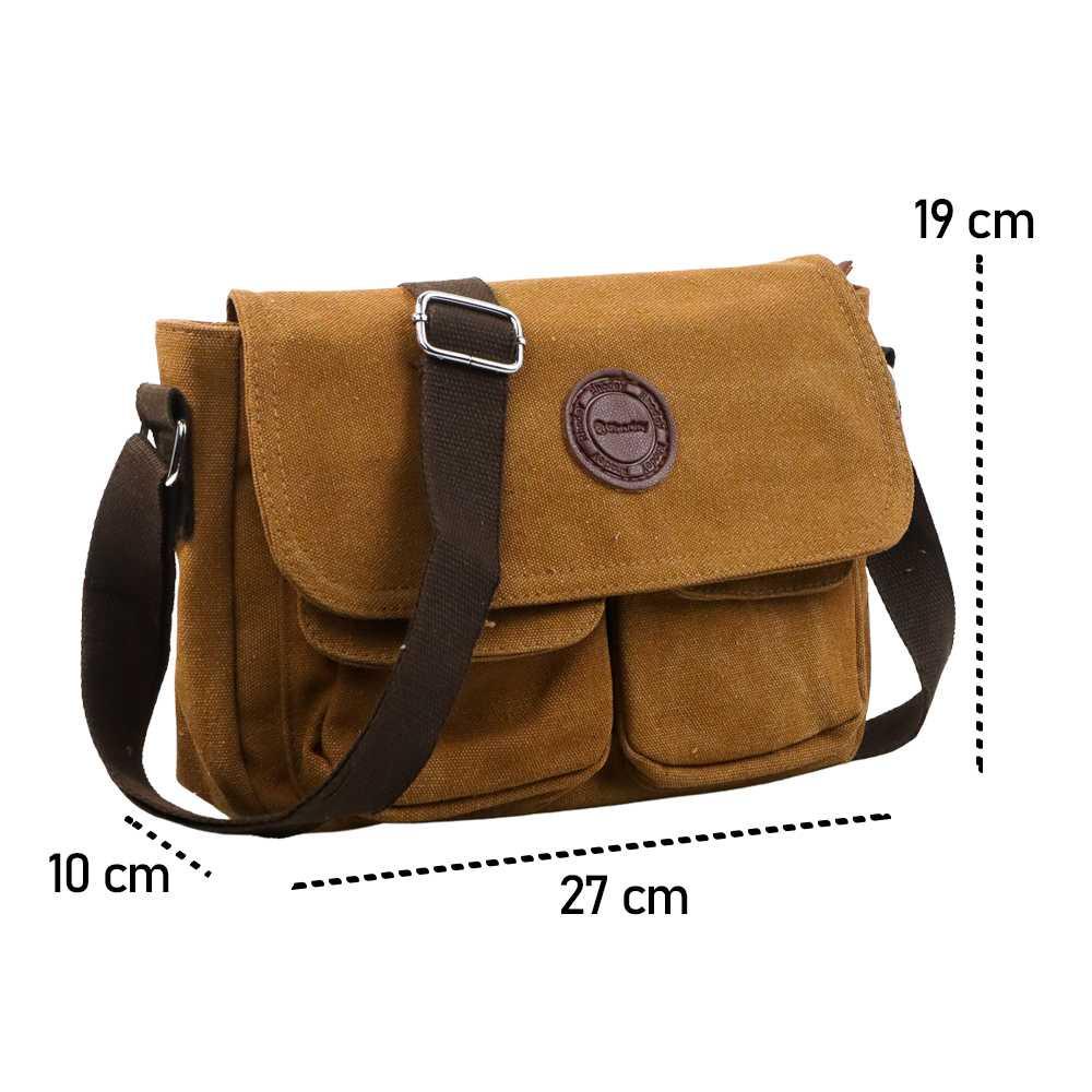 Rhodey Tas Selempang Messenger Bag Bahan Kanvas 008