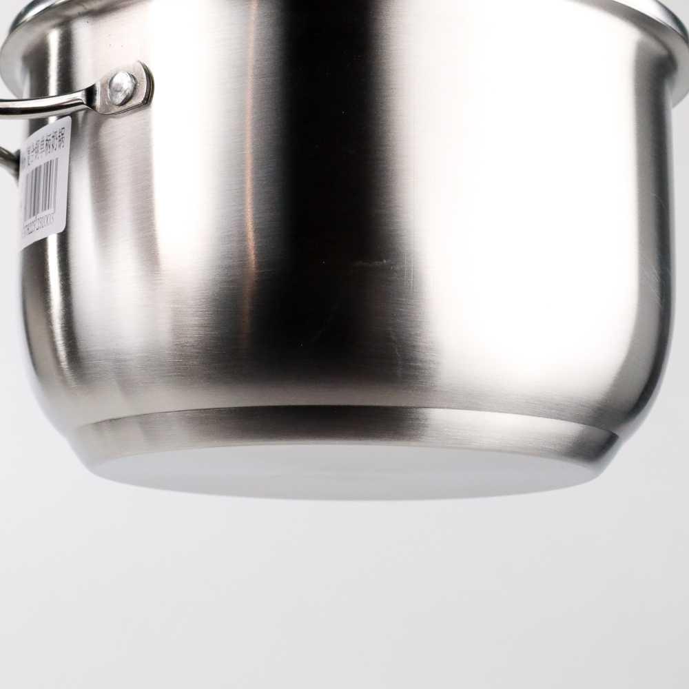 Panci Masak Soup Milk Pot Stainless Steel 18cm KC0406 SI LAI FU Panci Anti Lengket Stainless Dandang Panci Stainless Panci Tutup Kaca Panci Serbaguna Panci Jawa Pan Anti Lengket Dandang Nasi Panci Kaca Alat Masak Camping Panci Stainless Steel Panci Masa