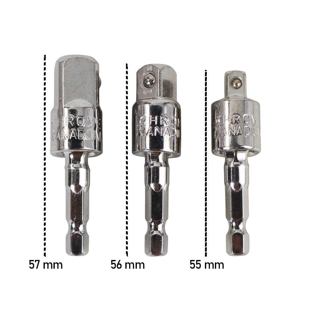 Tuosen Mata Bor Elektrik Adapter Extension Bits Hex 1/4 3/8 1/2 3 PCS Mata Bor Bor Mini Mata Bor Besi Mata Bor Kayu Mata Bor Beton Mata Bor Set Mata Bor Tuner Bor Beton Bor Tuner Tuner Mata Bor Pagoda Mata Bor Nachi Mata Bor Mini Kepala Bor