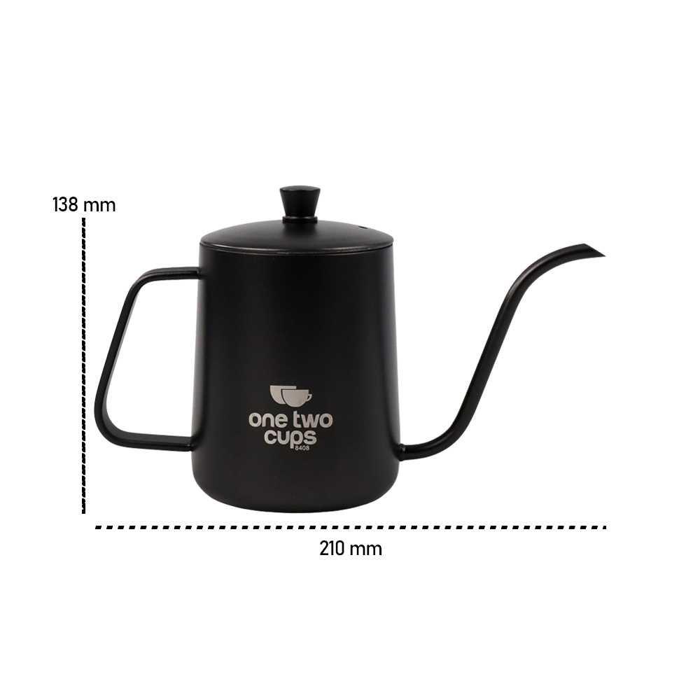 One Two Cups Coffee Maker Pot Long Drip Teko Kopi Barista 600ml - 8408