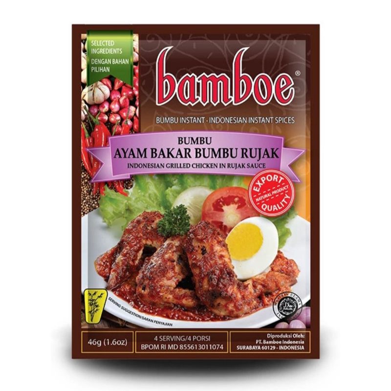 

BAMBOE Ayam Bakar Bumbu Rujak | Bumbu Instan Masakan Khas Indonesia