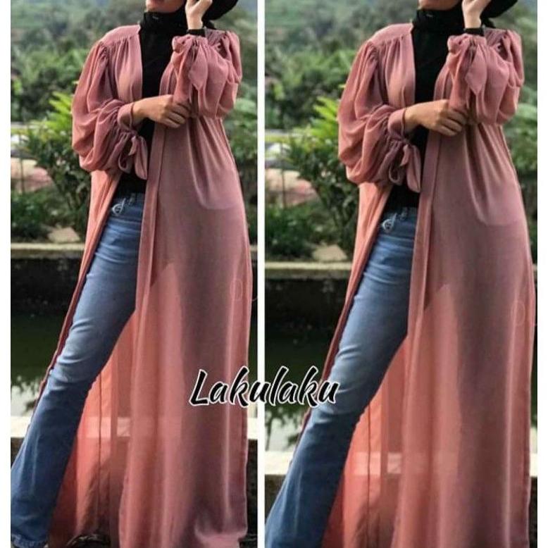 MAHIRA OUTER full ceruty babydoll premium panjang outer muslim realpict cantik