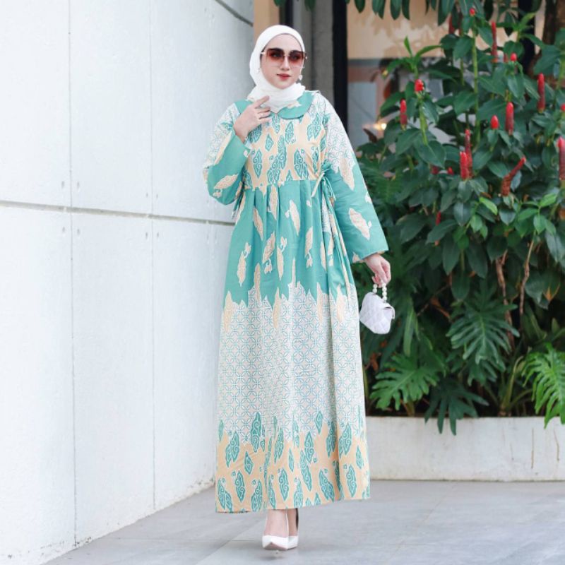 Bebe - Gamis Jumbo Busui Resleting Depan Kekinian LD 120 cm Gamis Wanita Termurah