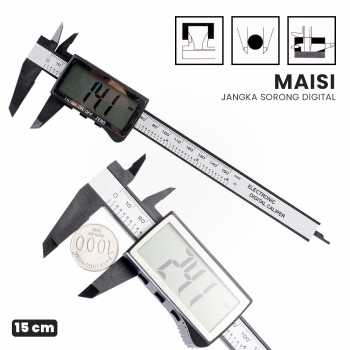 

Maisi Jangka Sorong Digital LCD Vernier Caliper 3 Buttons 15CM SH20