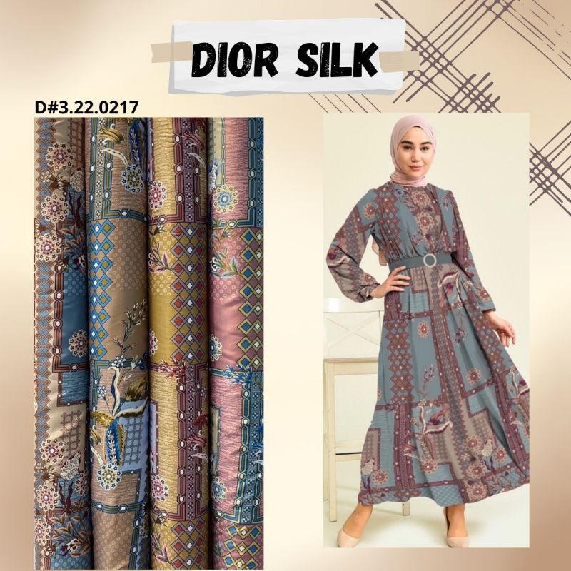 Kain meteran Dior Silk murah Namira
