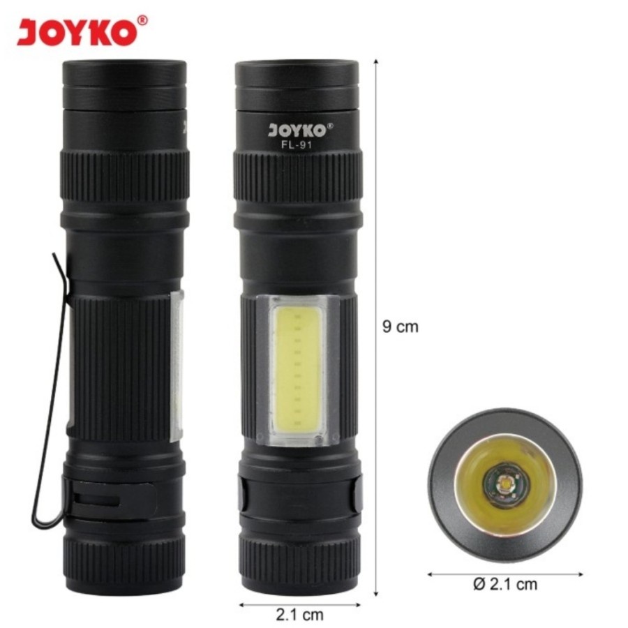 Senter LED Joyko FL-91 / Flashlight Senter Terang Ori Joyko LED FL91