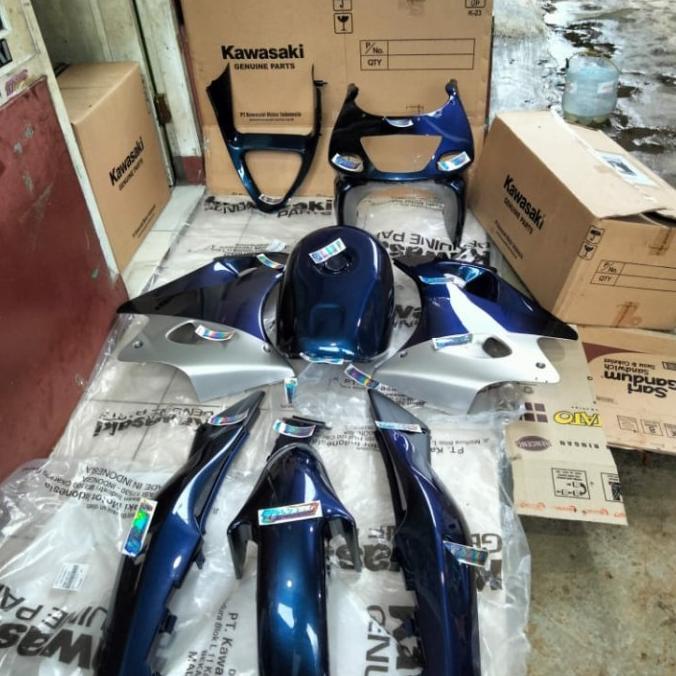Body Full Set Fairing Barong Tangki Ninja Rr Old Zx Cbu Biru Navy Ori
