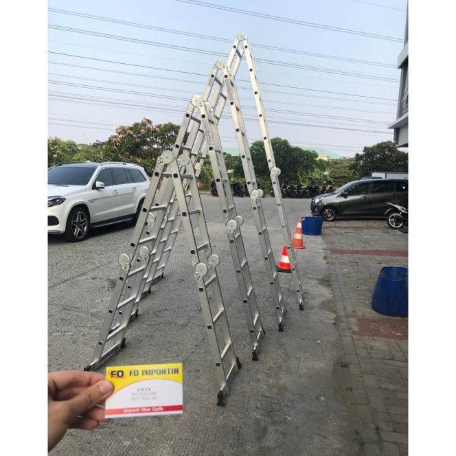 Tangga Multipurpose 3.7 Meter Tangga Lipat Tangga Alumunium Amg