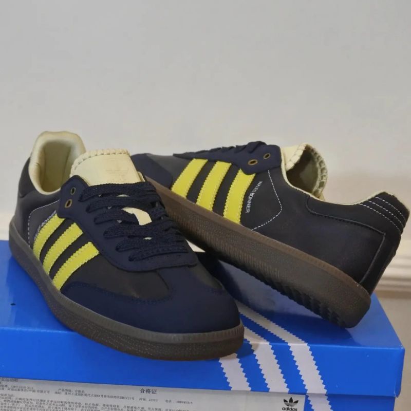 Wales Bonner X Adidas Samba Collegiate Navy / Cloud White / Yellow - Gum