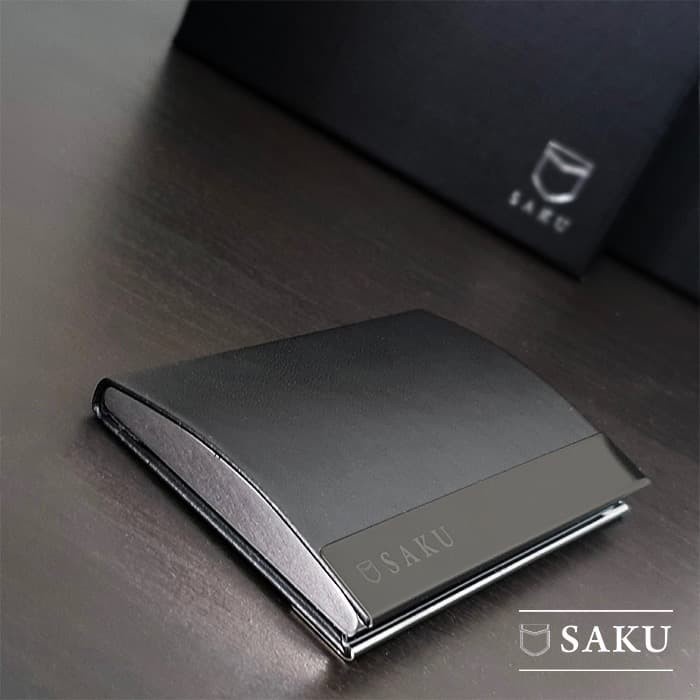 

Dompet Kartu Nama SAKU Kotak Kartu Nama Kulit Business Card Holder BLK