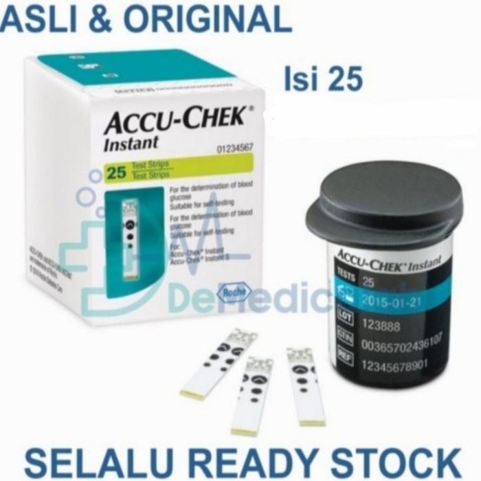 Terlaris Sale Accu Chek Instant 25 Strips / Strip Accu Check Instant 25