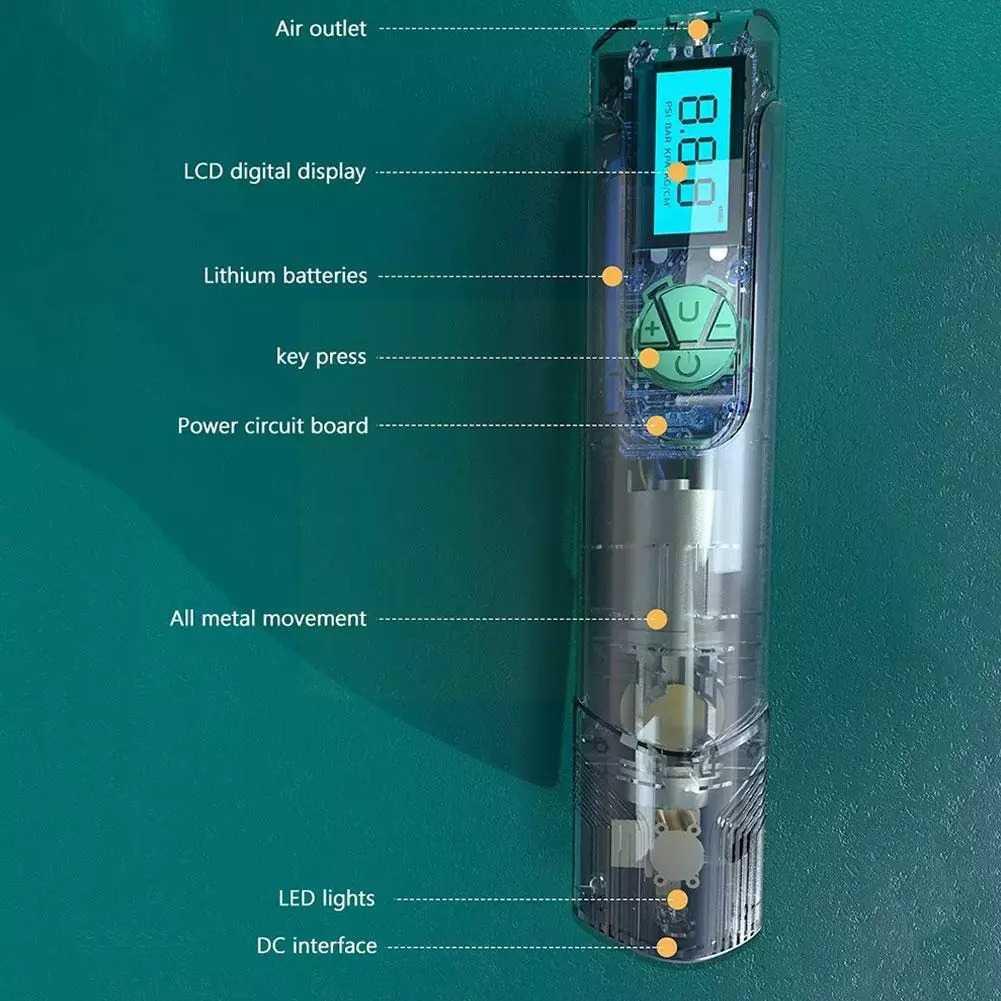 VODOOL Pompa Angin Digital Handheld Electric Tire Inflator 12V 4000mAh TJ-1966