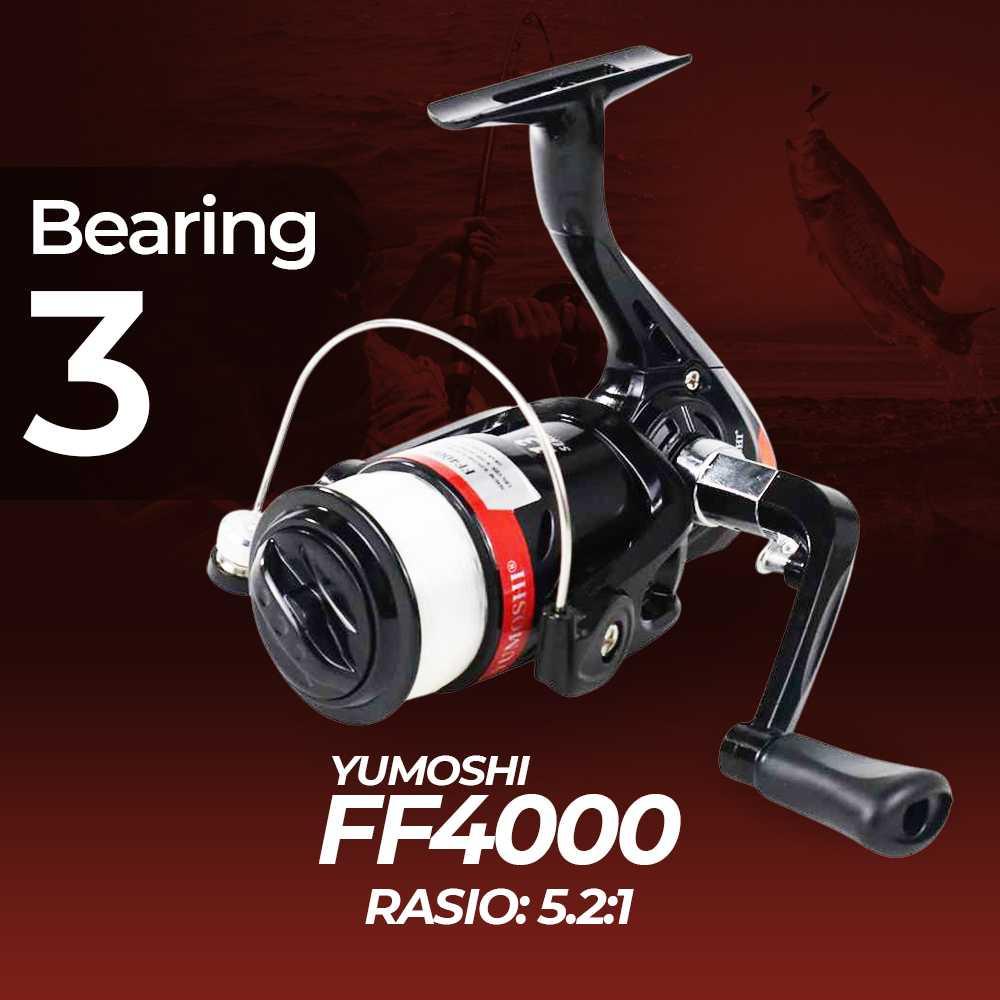 YUMOSHI Reel Pancing Spinning 3 Ball Bearing 5.2:1 FF4000 Pancing Reel Power Handle Ril Pancing Reel Pancing Power Handle Pancing Casting Rell Pancing Power Handle Casting Reel Pancing Mini Reel Casting Reel Baitcasting Real Pancing Power Handle Rell