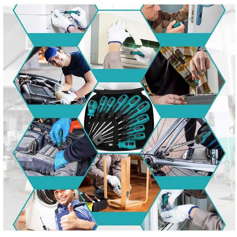 SKIUNT Obeng Set Reparasi Magnetic Head 10 in 1 - SK804