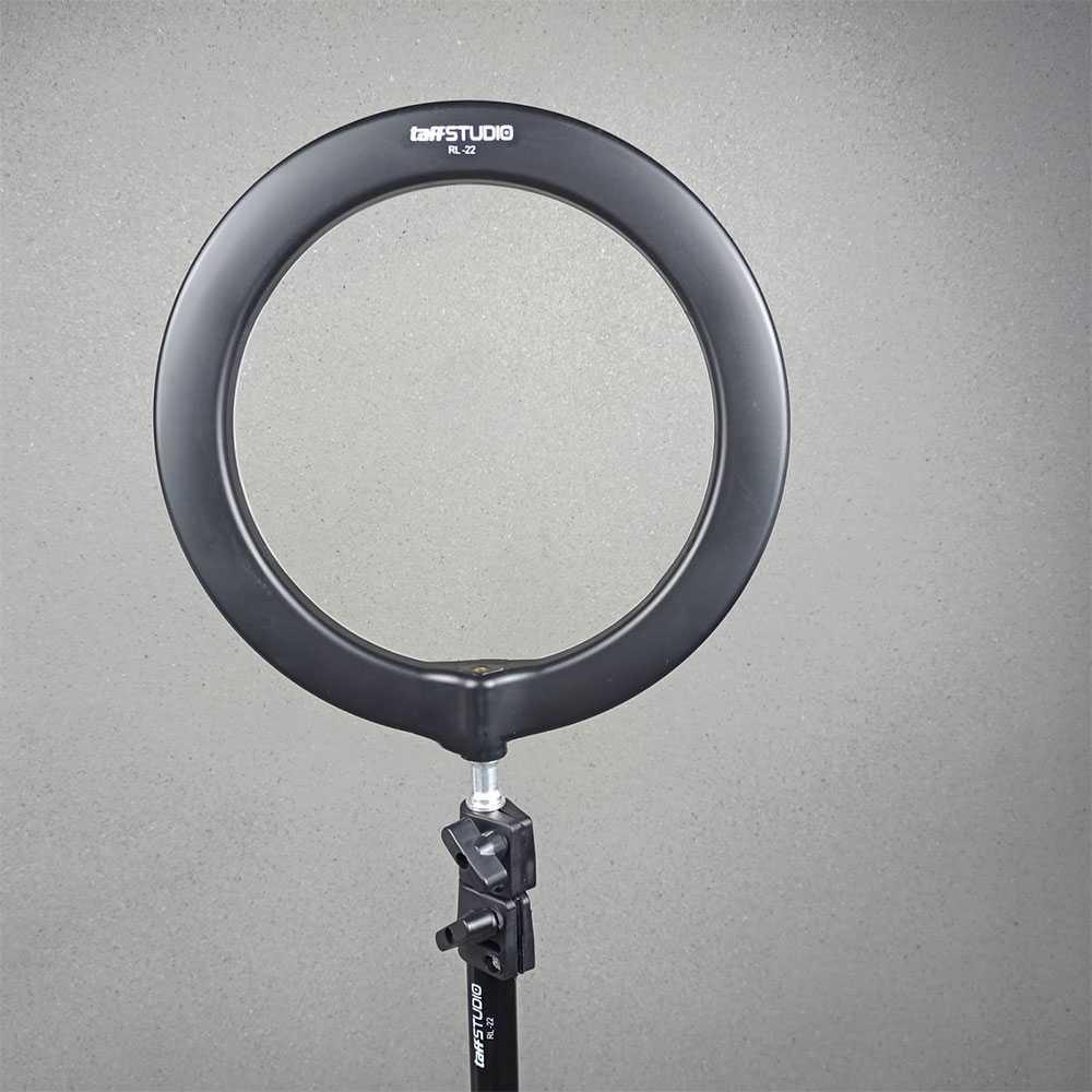 Taffstudio Lampu Halo Ring Light Kamera 120 LED 26cm with Holder