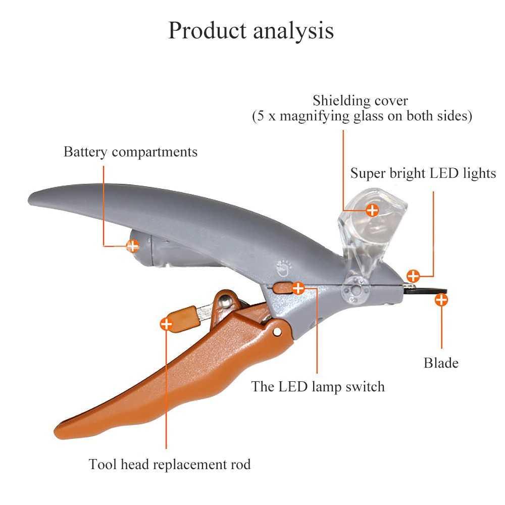 YASNI Gunting Kuku Anjing Kucing LED Pet Nail Toe Claw Clipper 333 Gunting Kuku Set Gunting Kuku Cantengan Gunting Kuku Kucing Manicure Set Bantengan Manicure Gunting Kuku Miring Pemotong Kuku Cantengan Gunting Kuku Anjing Alat Kuku Cantengan Gunting Kuku