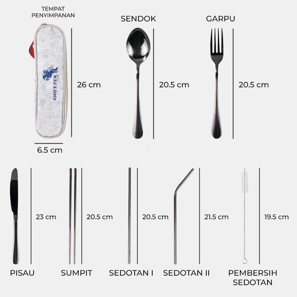 KNIFEZER Set Alat Makan Sendok Garpu Pisau Sumpit Sedotan EA02300 Sendok Garpu Set Sendok Plastik Sendok Korea Stainless Sendok Garpu Plastik Bening Plastik Souvenir Sendok Makan Stainless Sendok Garpu Set Stainless Sendok Korea Set Souvenir Sendok Sendok