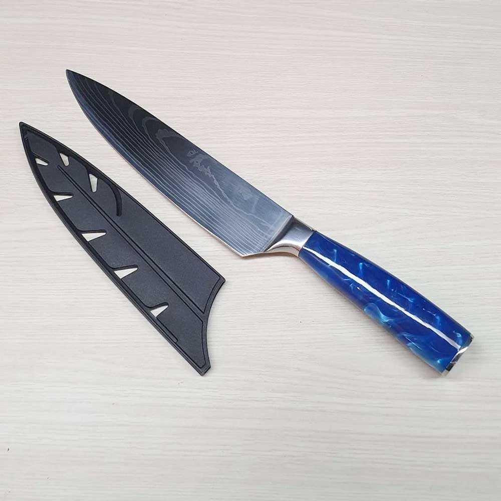 MYVIT Pisau Dapur Kitchen Damascus Pattern LFG56 Pisau Set Pisau Dapur Pisau Dapur Set Set Pisau Dapur Peralatan Dapur Lengkap Alat Masak Set Pisau Kecil Pisau Set Talenan Pancing Set Lengkap Knife Pisau Dapur Super Tajam Pisau Tajam Pisau Stainless Stain