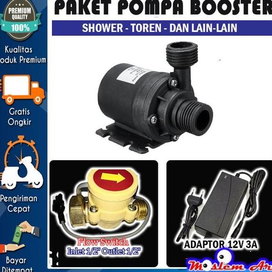 Paket Pompa Dc 12V Pompa Air Celup Dengan Flow Switch - Pompa Booster