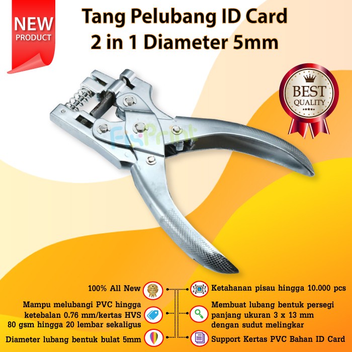 

Tang Pelubang Id Card 2 In 1 Diameter 5Mm Alat Plong Kertas Pvc 5 Mm Sae