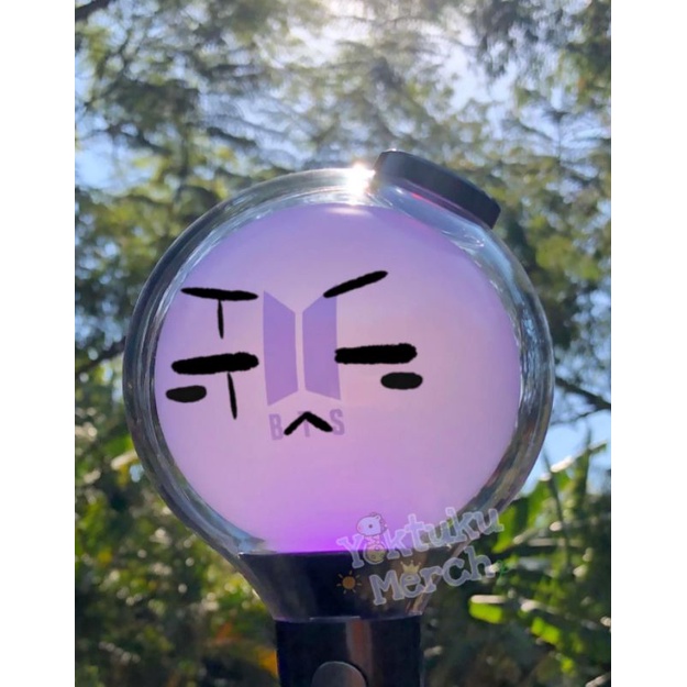 Sticker Hologram / Hitam Suga Agustd Daechwita Army Bomb Lightstick BTS