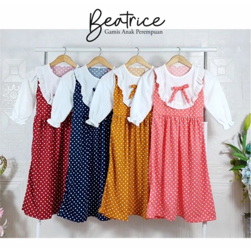 Gamis Anak Perempuan Gamis Beatrice Anak Polkadot