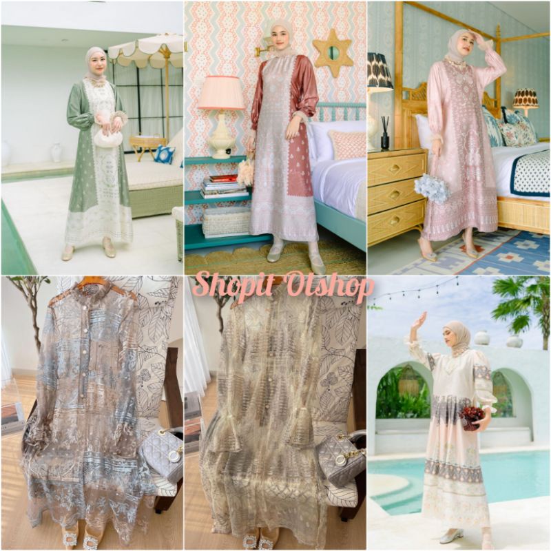 Alaia Deli Rose Gold Inara Dress Anahita Dress Jasmine Seraya Dress Hayya Plaid Ocean Midi Seashore 