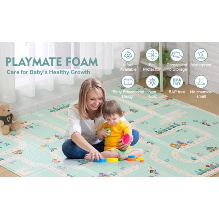 Terlaris Playmat Matras Bayi Lipat Playmate Baby Karpet Anak Tebal Karakter