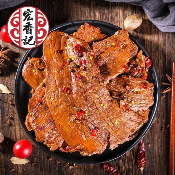 

Hong Xiang Ji Bao Zhi Niu Rou Juicy Spicy Beef Jerky Dendeng Sapi Kualitas Terbaik