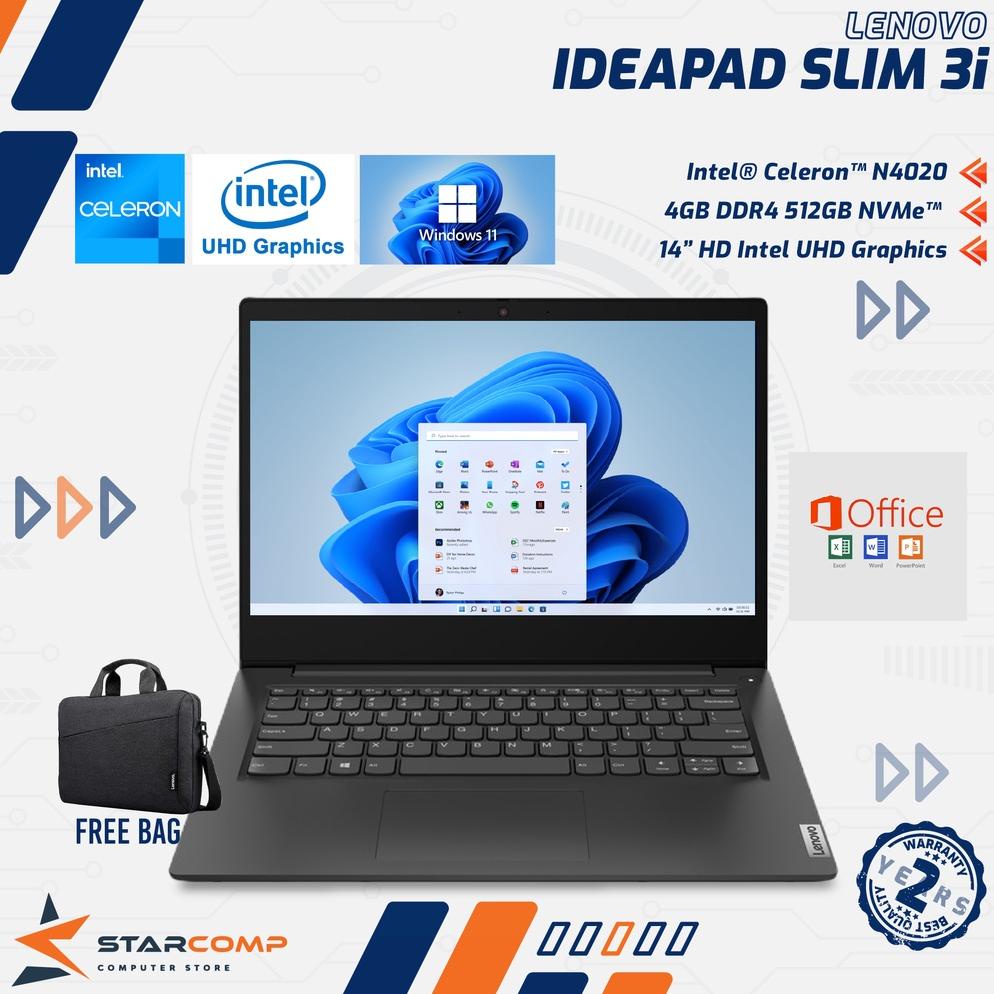 LENOVO IdeaPad Slim 3i Celeron N4020 4GB 512GB SSD 14" W11+OHS