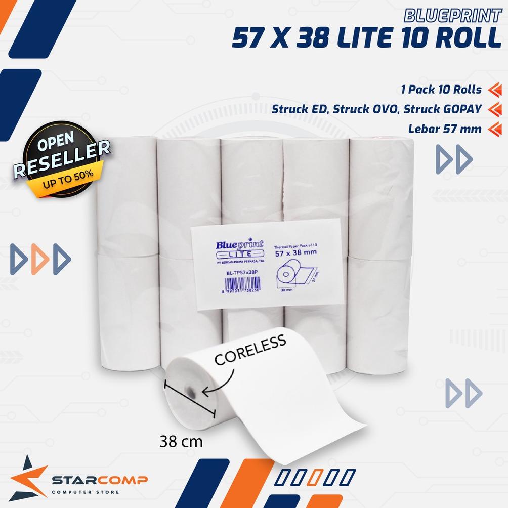 

KERTAS THERMAL BLUEPRINT LITE 57x38 - 1 Pack isi 10 roll